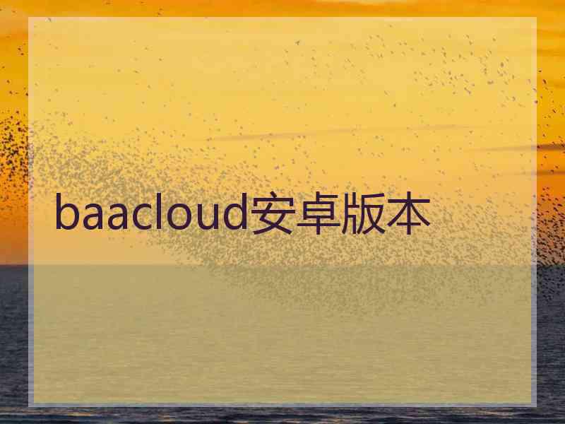 baacloud安卓版本