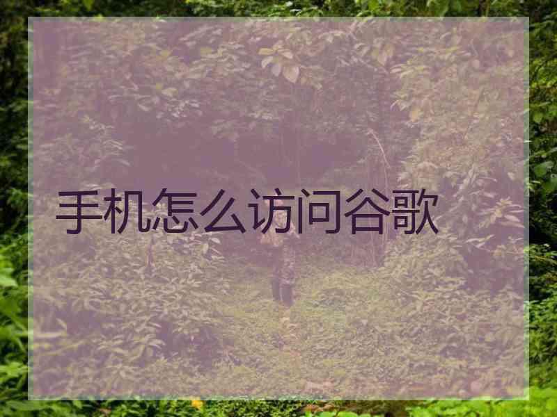 手机怎么访问谷歌