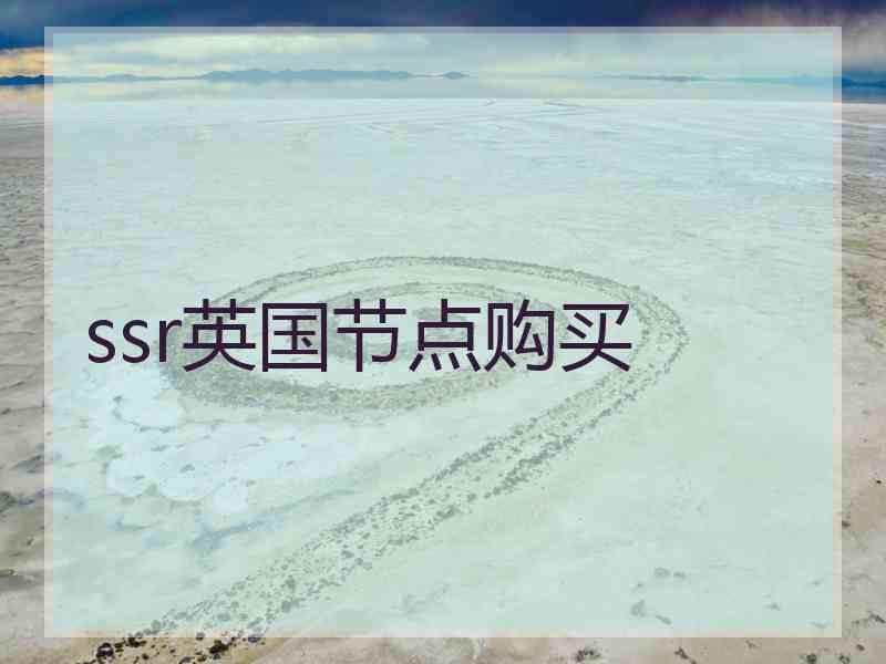 ssr英国节点购买