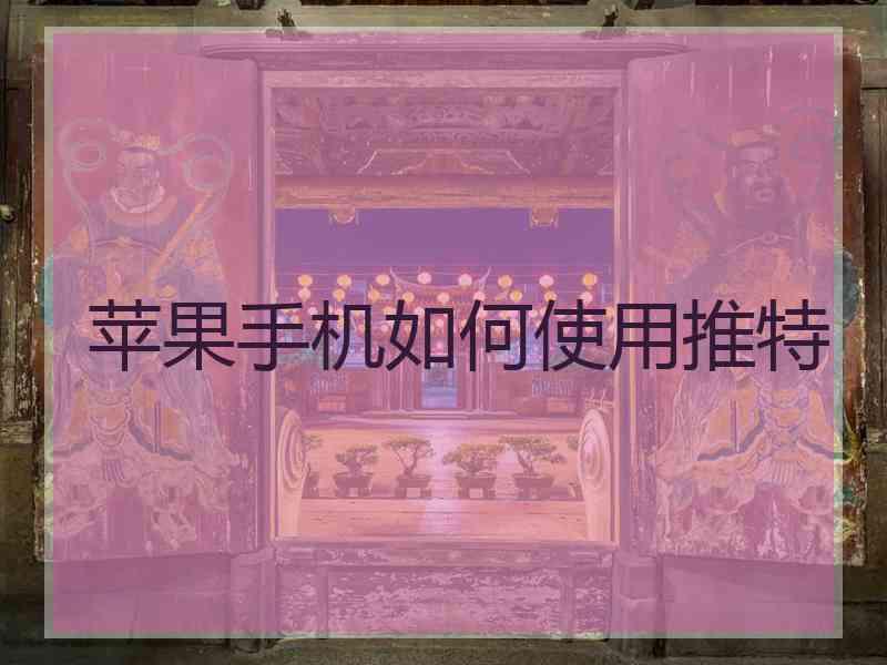 苹果手机如何使用推特