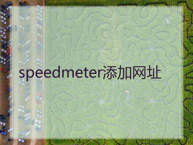 speedmeter添加网址