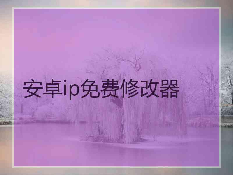 安卓ip免费修改器