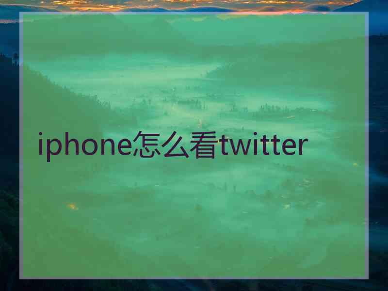 iphone怎么看twitter