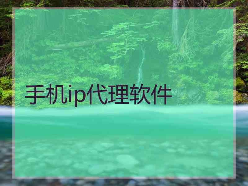手机ip代理软件