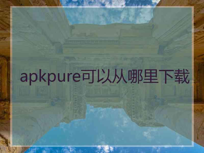 apkpure可以从哪里下载