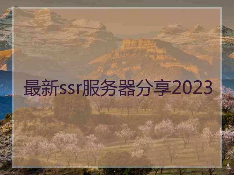 最新ssr服务器分享2023
