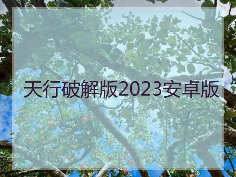 天行破解版2023安卓版