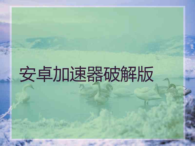 安卓加速器破解版