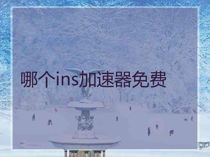 哪个ins加速器免费