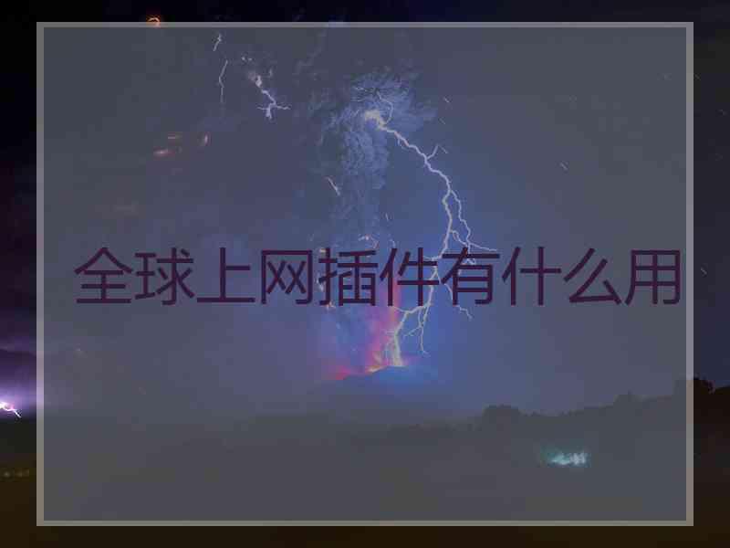 全球上网插件有什么用