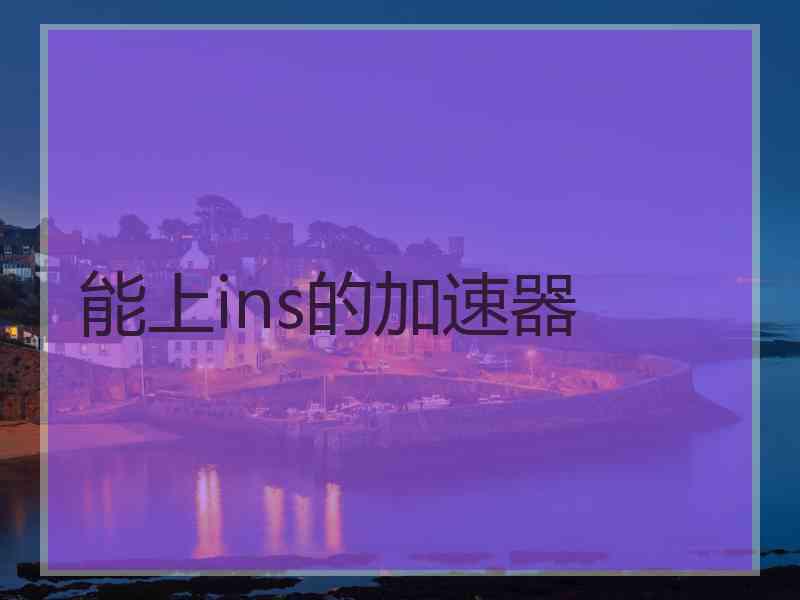 能上ins的加速器