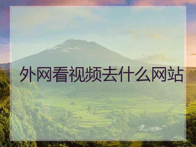 外网看视频去什么网站