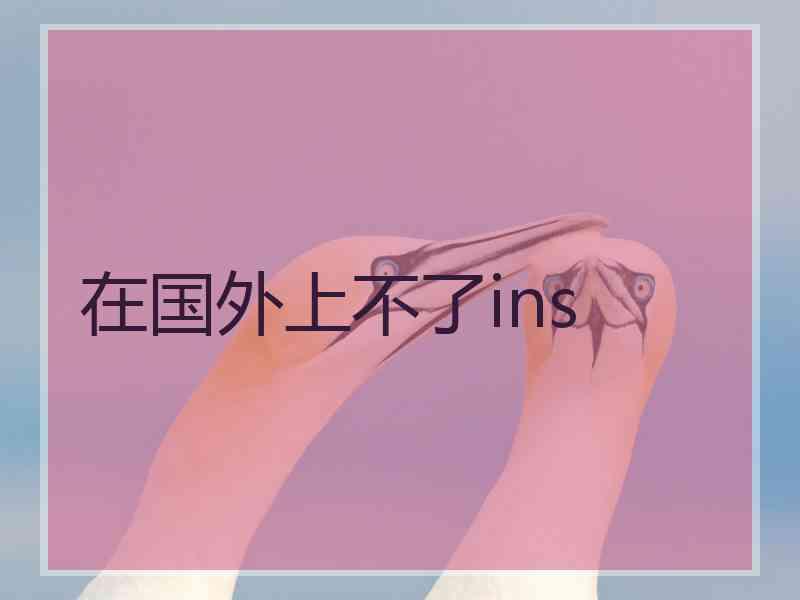 在国外上不了ins