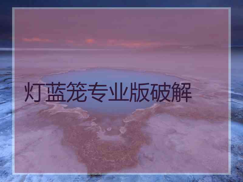 灯蓝笼专业版破解