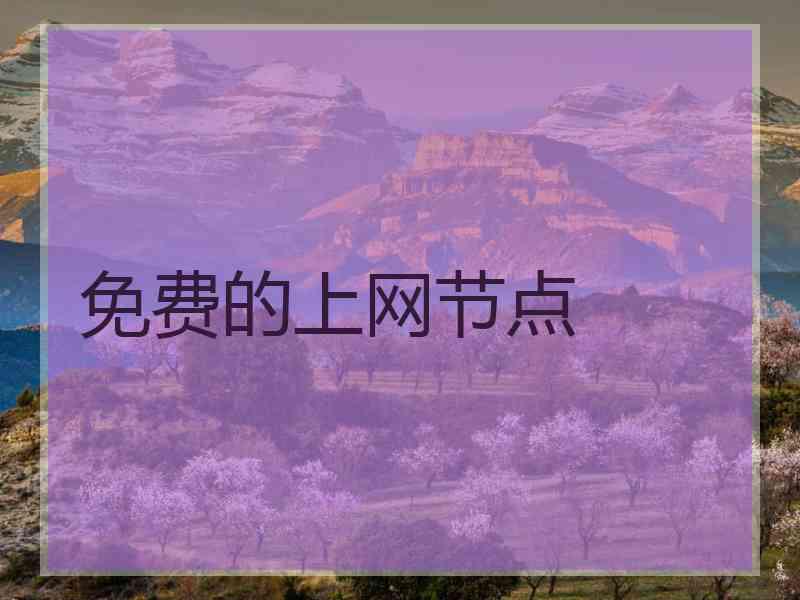 免费的上网节点