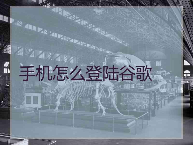 手机怎么登陆谷歌