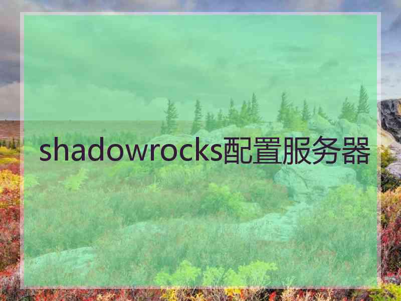 shadowrocks配置服务器