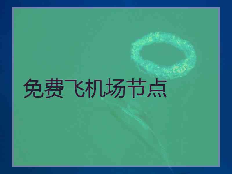 免费飞机场节点